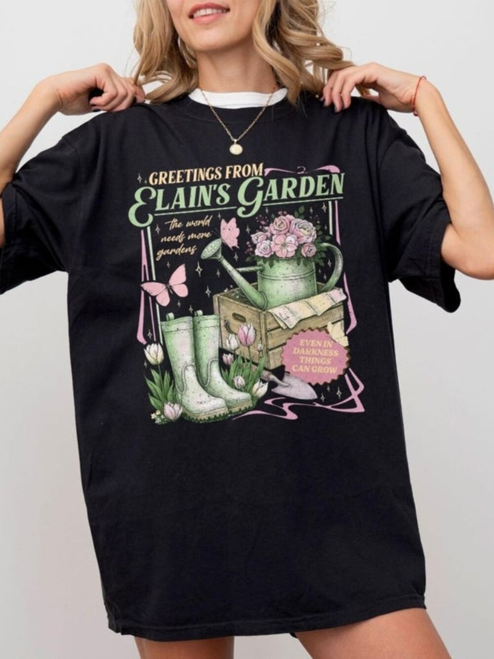 Elain Garden Shirt, Night Court Fantasy Bookish Tee